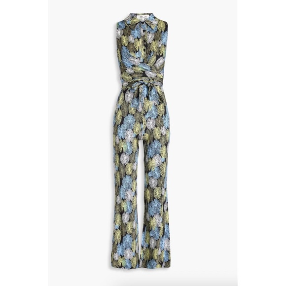 DIANE VON FURSTENBERG Pants - DIANE VON FURSTENBERG "Kellie" Jumpsuit in Fireworks XS